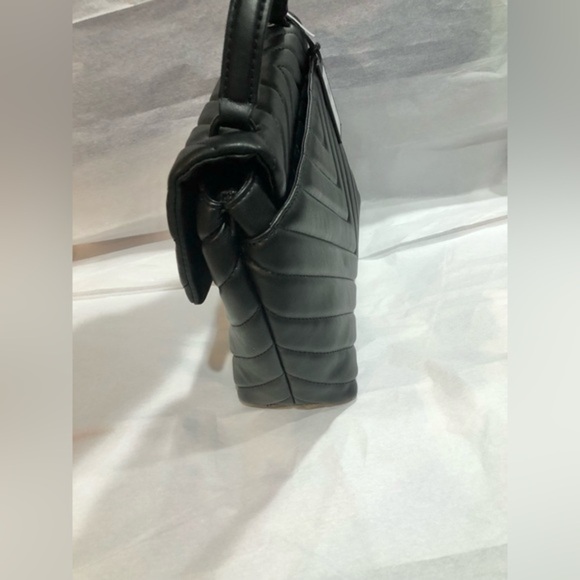 DKNY black quilted puffy clasp top handle satchel bag brand new - Picture 14 of 16